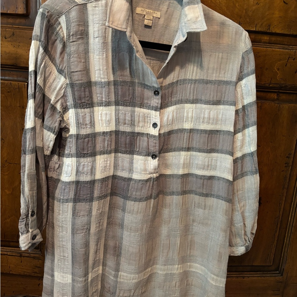Burberry Gray Casual Button Down Shirt